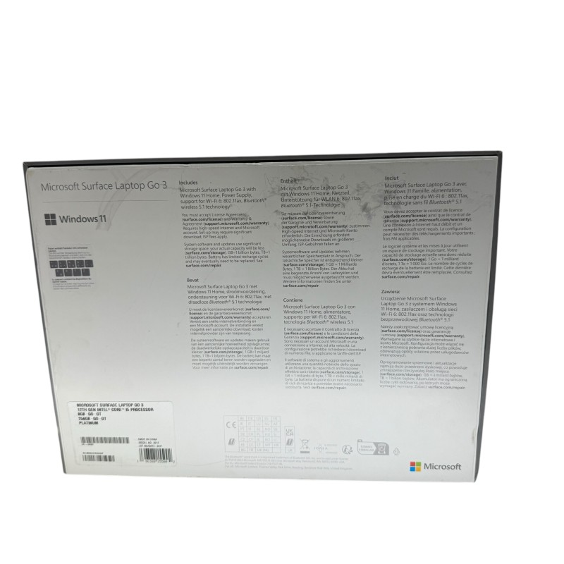 Microsoft Laptop Go 3 I5 12TH 8GB 256GB Microsoft Laptop Go 3 I5 12TH 8GB 256GB