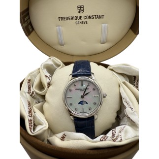 Frederique Constant Dlimline Ladies Moonphase. Full set.