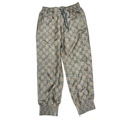 Pantalon Gucci en toile GG Ebene, taille S.