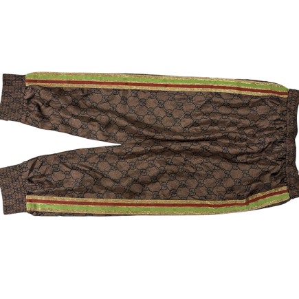 Pantalon Gucci en toile GG Ebene, taille S.