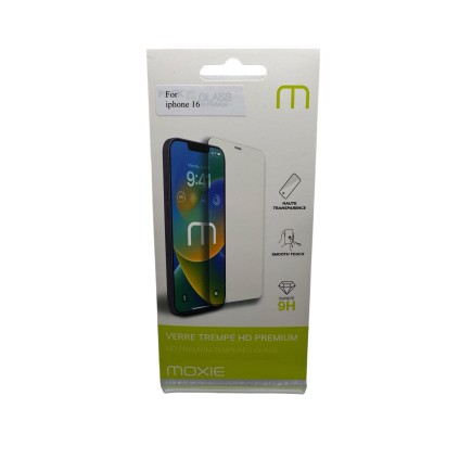 Verre trempé pour iPhone 16.