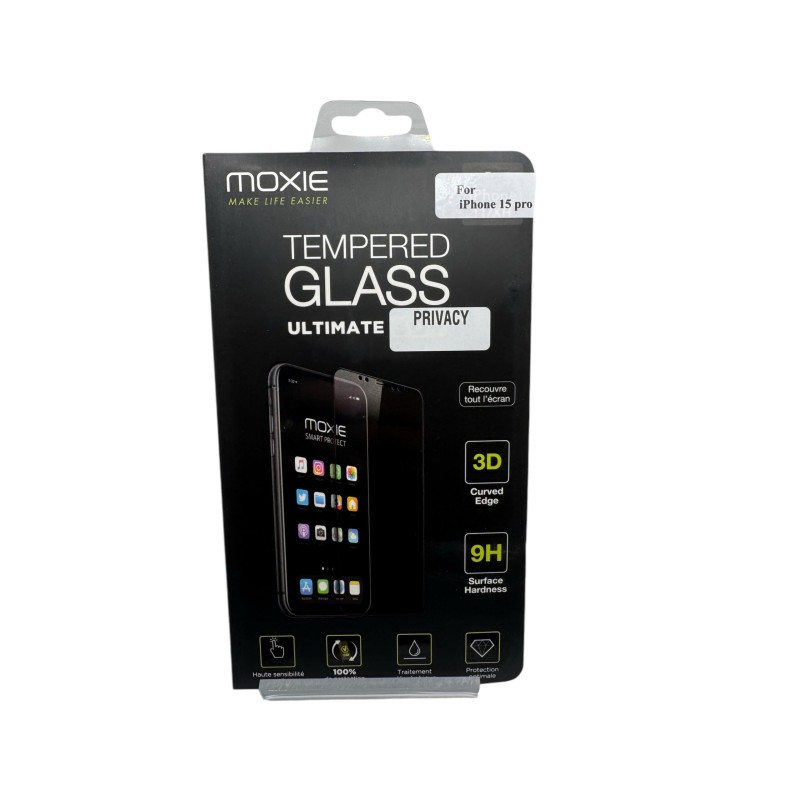 Verre trempé privacy pour iPhone 15 Pro Verre trempé privacy pour iPhone 15 Pro