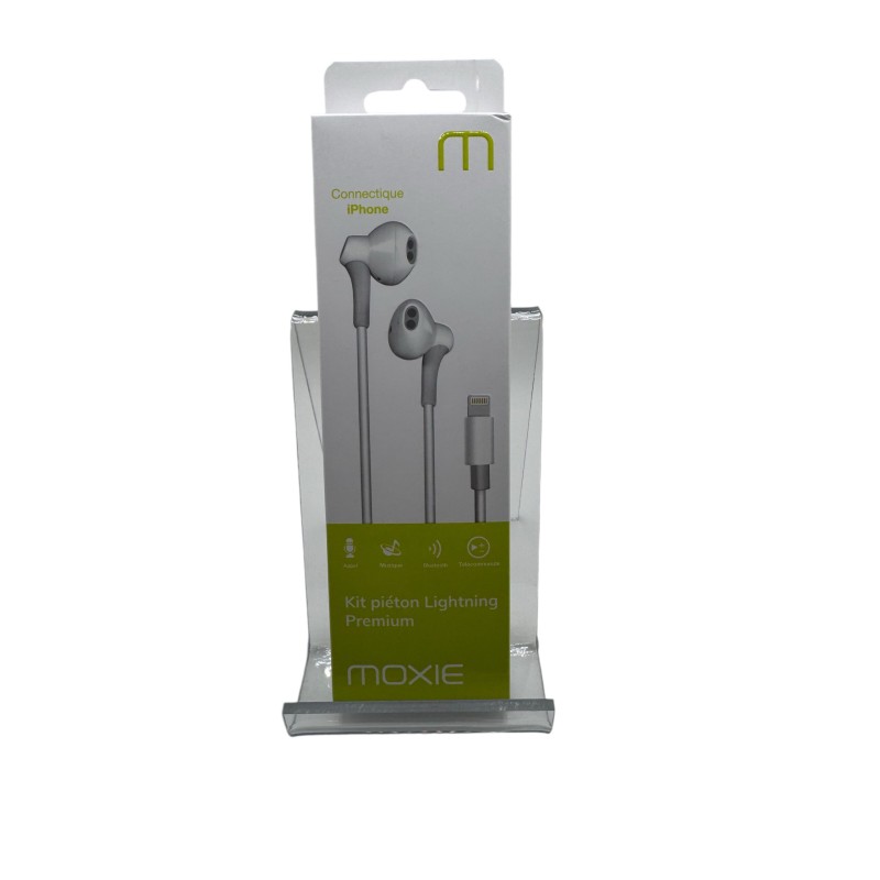 Écouteurs filaire Lightning pour iPhone.