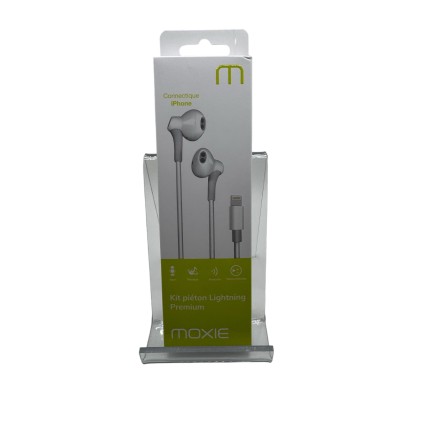 Écouteurs filaire Lightning pour iPhone.