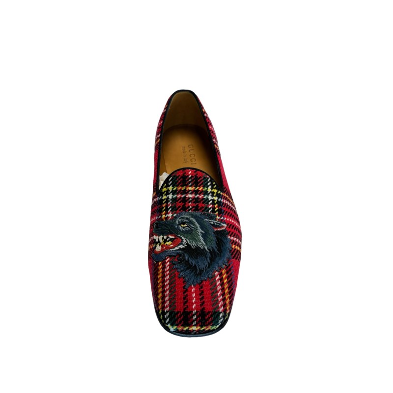 Mocassins Gucci Tartan Loup P42. Etat neuf. Mocassins Gucci Tartan Loup P42. Etat neuf.