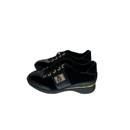 Sneaker Dolce Gabbana Black Wedge P38.5, produit neuf.