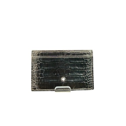 Porte cartes Montblanc cuir façon croco.