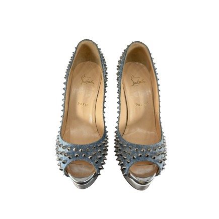 Escarpins Christian Louboutin Blue Denis Spikes P39