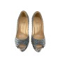 Escarpins Christian Louboutin Blue Denis Spikes P39 Escarpins Christian Louboutin Blue Denis Spikes P39