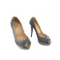 Escarpins Christian Louboutin Blue Denis Spikes P39 Escarpins Christian Louboutin Blue Denis Spikes P39