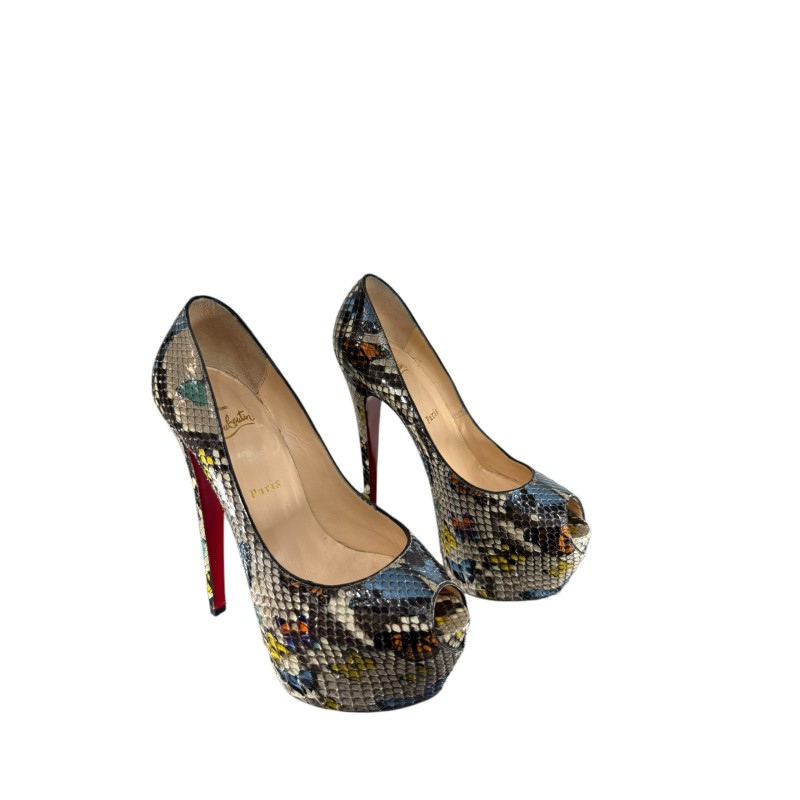 Escarpins Christian Louboutin Python Butterfly Print P39 Escarpins Christian Louboutin Python Butterfly Print P39