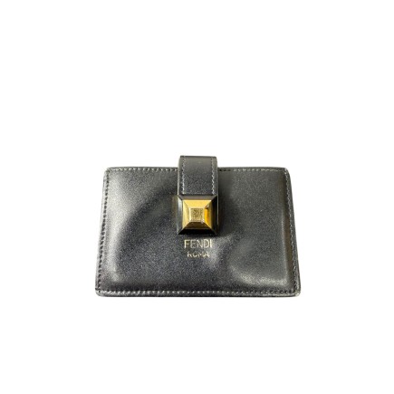 Porte Cartes Fendi accordion en cuir