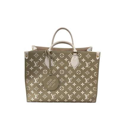Sac Louis Vuitton OnTheGo Kaki Beige, état neuf avec facture.
