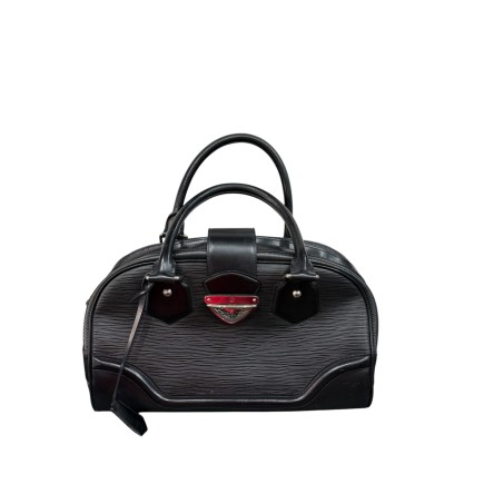Sac à main Louis Vuitton Montaigne Cuir Épi Noir.