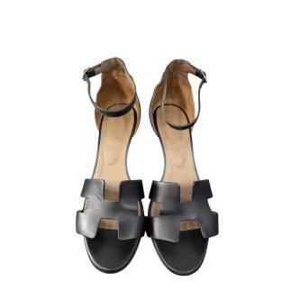 Sandale Hermes Legend P39 en cuir.