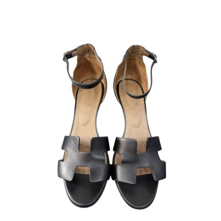 Sandale Hermes Legend P39 en cuir.