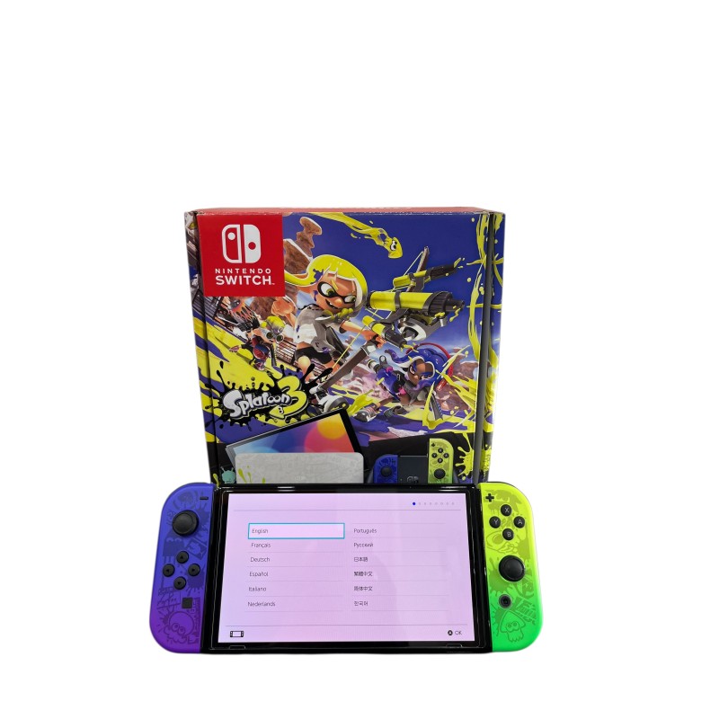 Console Nintendo Switch Oled Édition limitée Splatoon. Console Nintendo Switch Oled Édition limitée Splatoon.