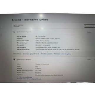 Lenovo L15 Gen 4 Intel I7 13TH 32GB 1TB état neuf
