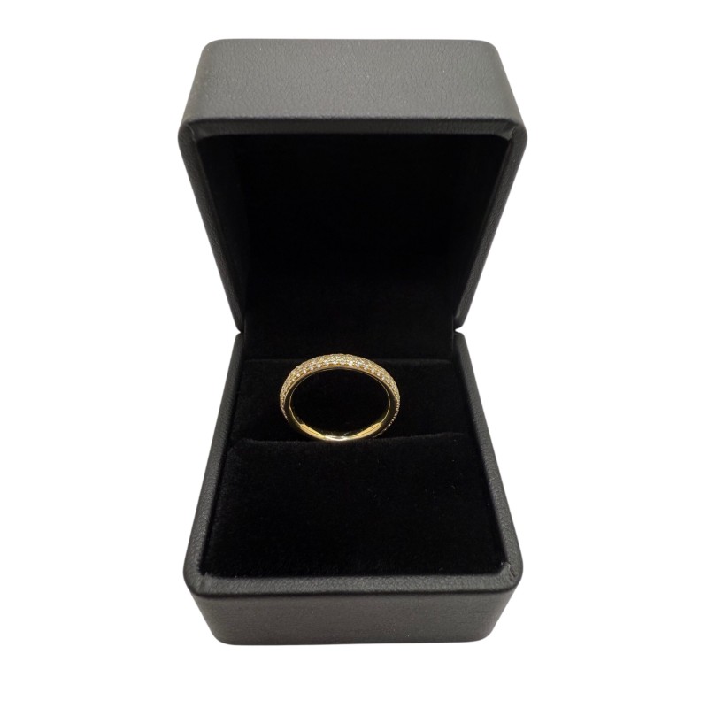 Bague en or 18K avec diamants, taille 51 Bague en or 18K avec diamants, taille 51